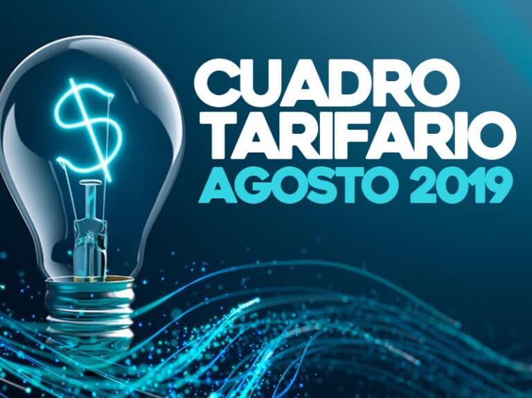 Cuadro Tarifario Agosto 2019